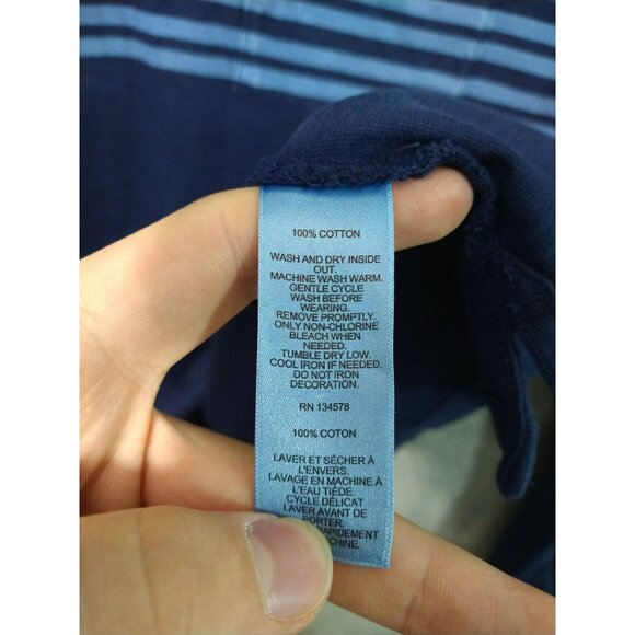 Vineyard Vines Shirt Mens Large Blue Polo Long Sleeve Cotton Pocket - Picture 6 of 7